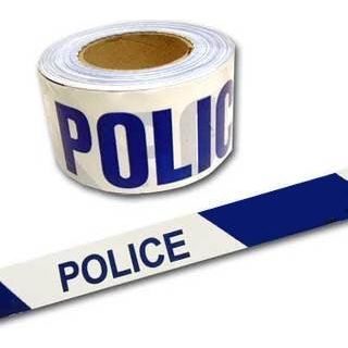 Barrier Police Tape (White/Blue Stripes) | Barrier by KHM Megatools Corp.