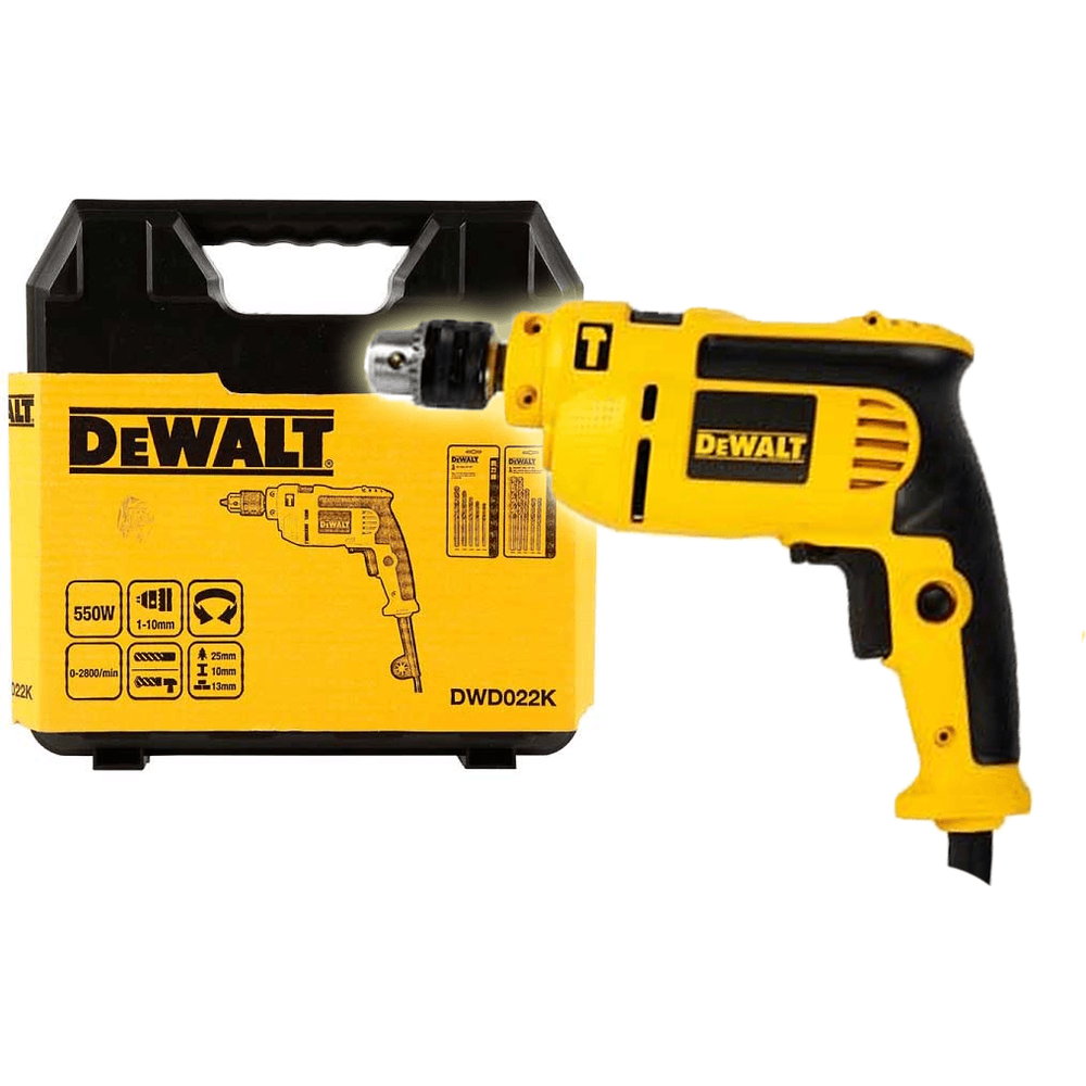 Dewalt DWD022K-B1 Impact Hammer Drill 10mm 550W