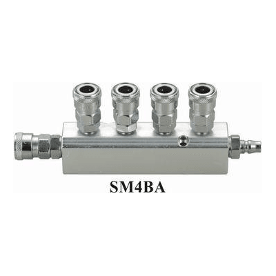 THB SM4BA Quick Coupler - Manifold / Multi Coupling (Straight 4-Way) [High Flow] | THB by KHM Megatools Corp.