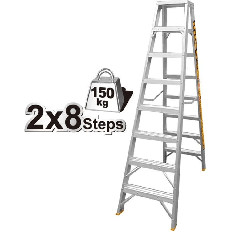 Ingco Double Sided Aluminum A-type Ladder - KHM Megatools Corp.