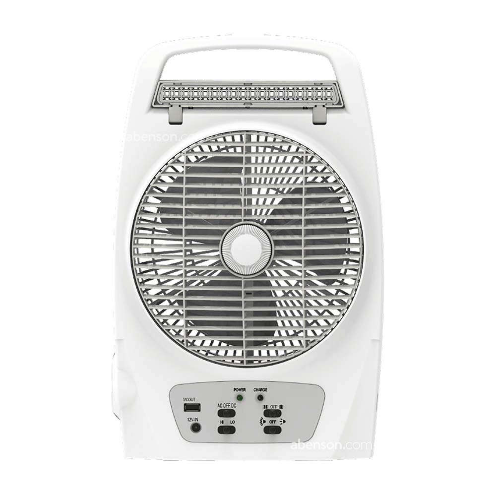 Firefly FEL625  8” Oscillating 2-Speed Fan with 18 LED Desk Lamp Torch Light & USB Mobile Phone Charger