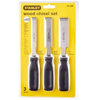 Stanley 16-089 Wood Chisel Set Black Handle (3pcs) - KHM Megatools Corp.