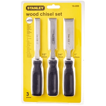 Stanley 16-089 Wood Chisel Set Black Handle (3pcs) - KHM Megatools Corp.