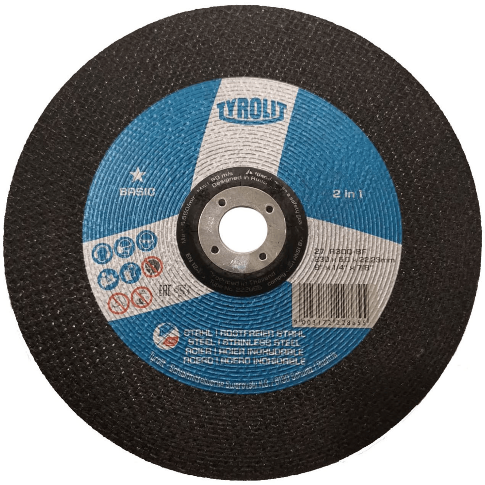 Tyrolit Depressed Center Wheel Grinding Disc [Basic] | Tyrolit by KHM Megatools Corp.