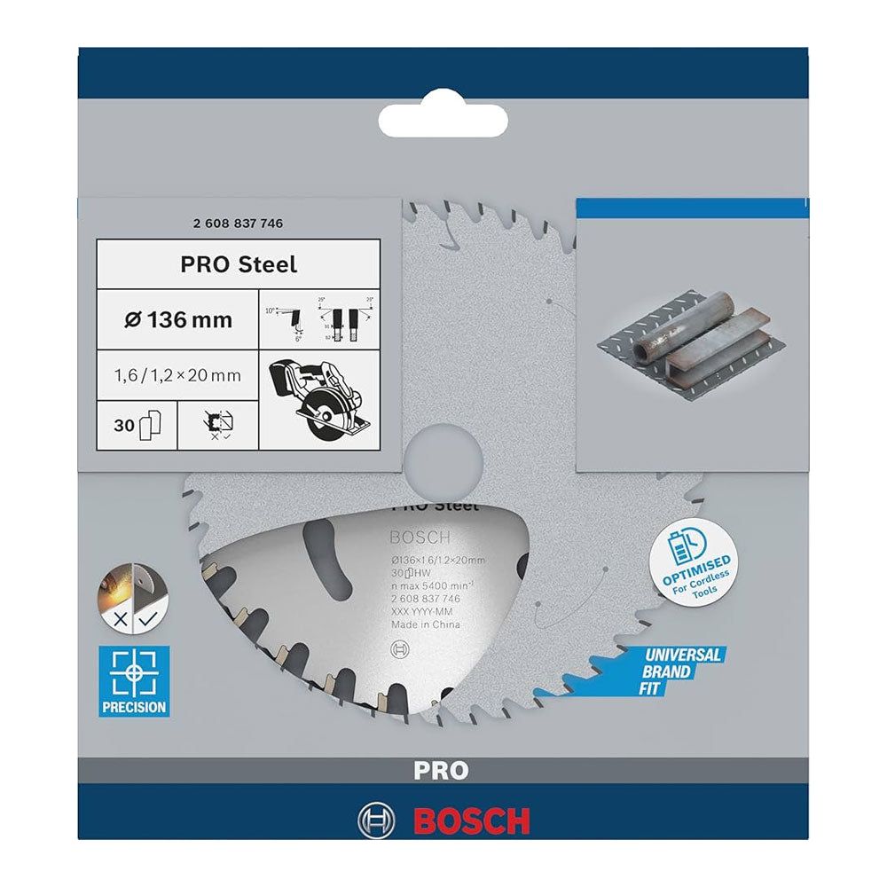 Bosch Standard Circular Saw Blade 136 x 20 x 1.6 mm x 30T (2608837746)