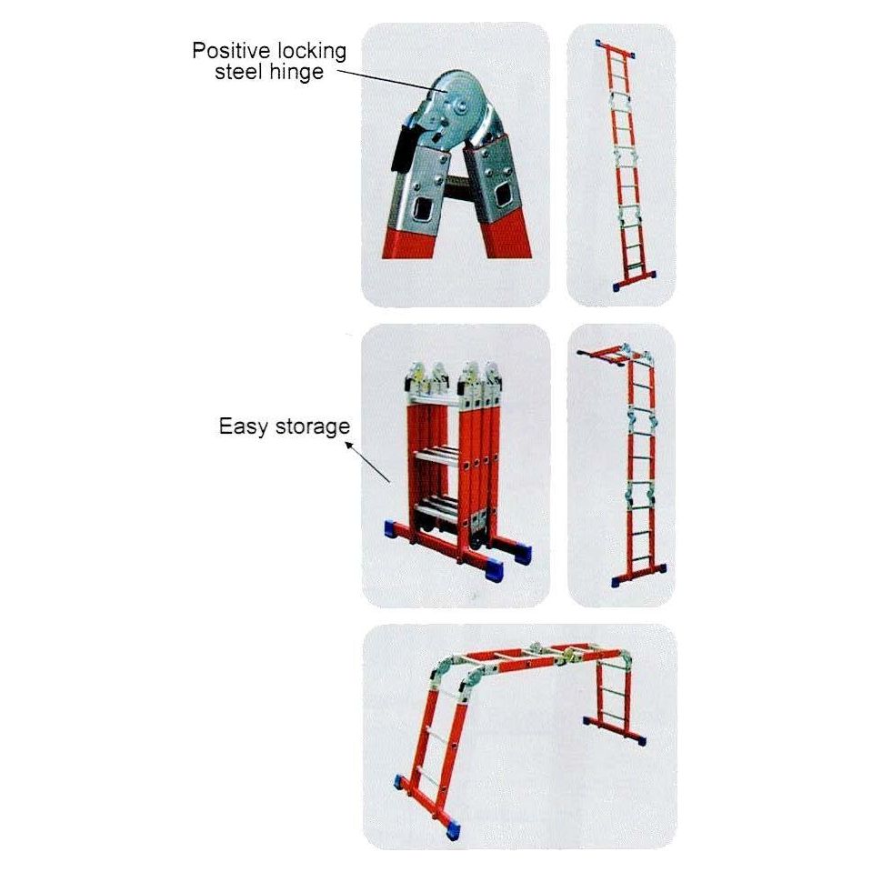 Miller FFL-300-12 Fiberglass Multi-Purpose Folding Ladder 12ft - KHM Megatools Corp.