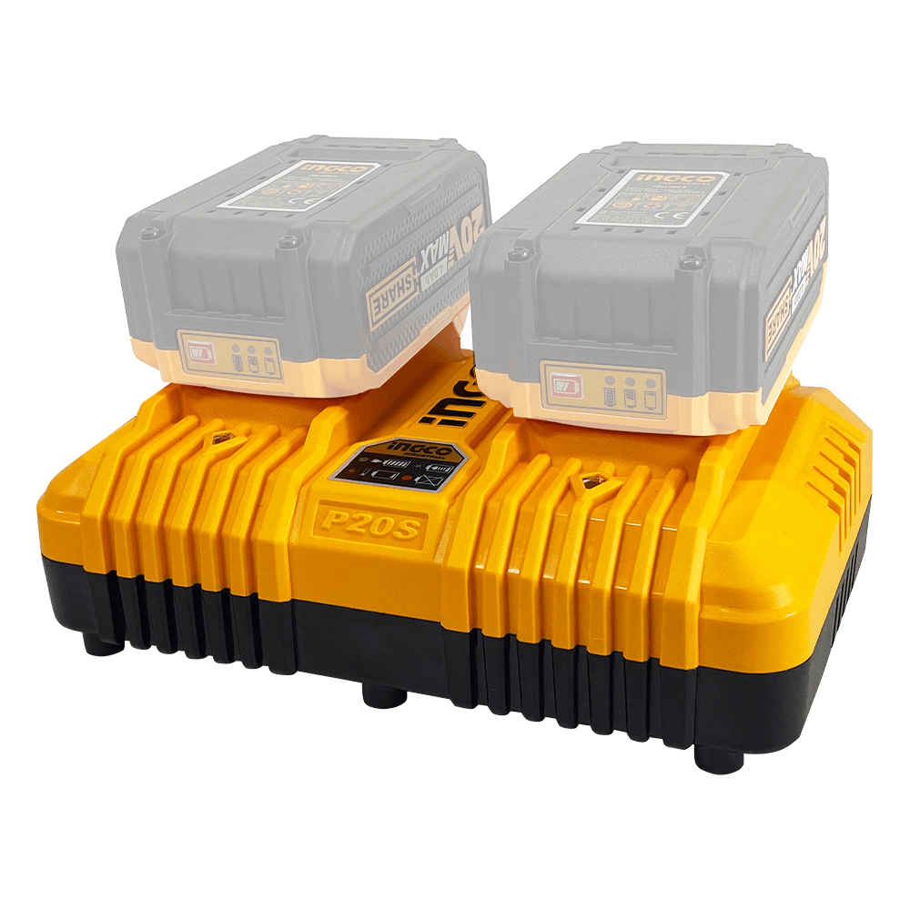 Ingco FCLI2024 20V Battery Charger (2-Slots) [P20S] - KHM Megatools Corp.