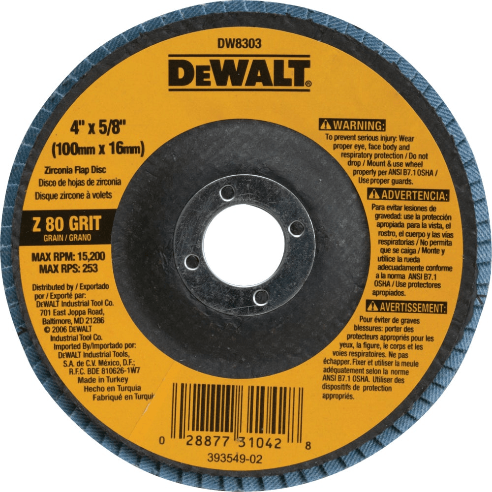 Dewalt DW8303 Flap Disc 4