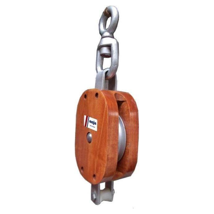 Anja PU44 Regular Wooden Pulley Block - Swivel Eye - KHM Megatools Corp.