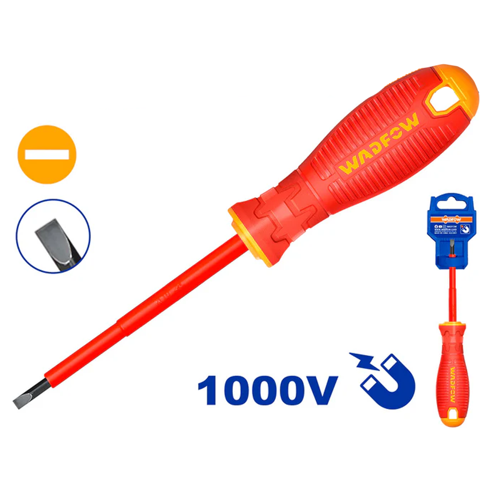 Wadfow WSD7244 Insulated Flat Screwdriver SL4.0 | Wadfow by KHM Megatools Corp.