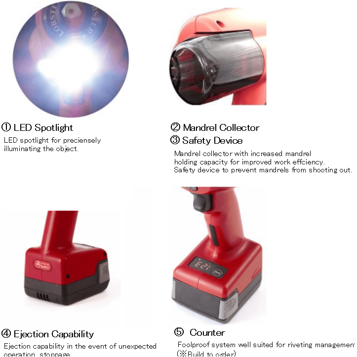 Lobster R1B2 14.4V Cordless Riveter / Rivet Gun - KHM Megatools Corp.