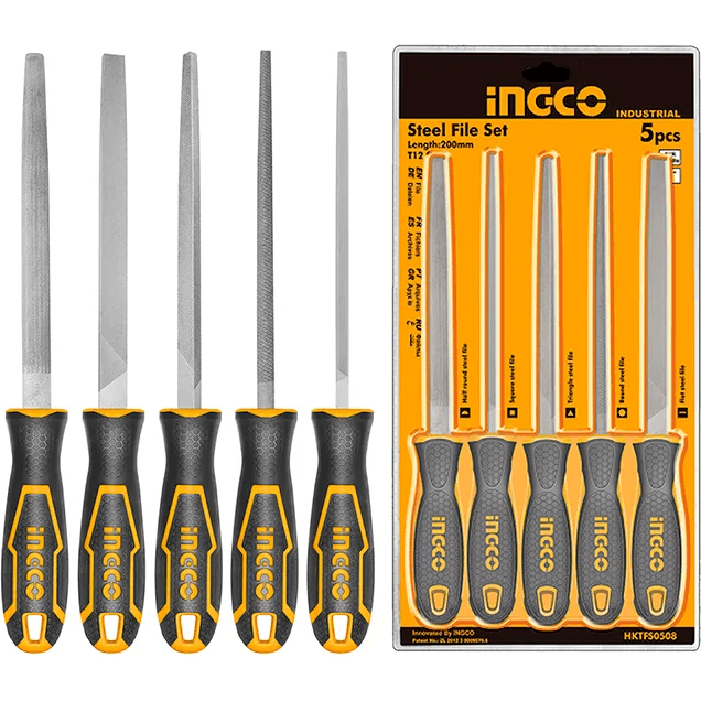 Ingco HKTFS0508 5pcs Steel File Bastard Set - KHM Megatools Corp.