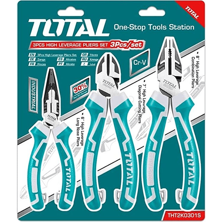 Total THT2K0301S 3pcs Hi-Leverage Pliers Set | Total by KHM Megatools Corp.