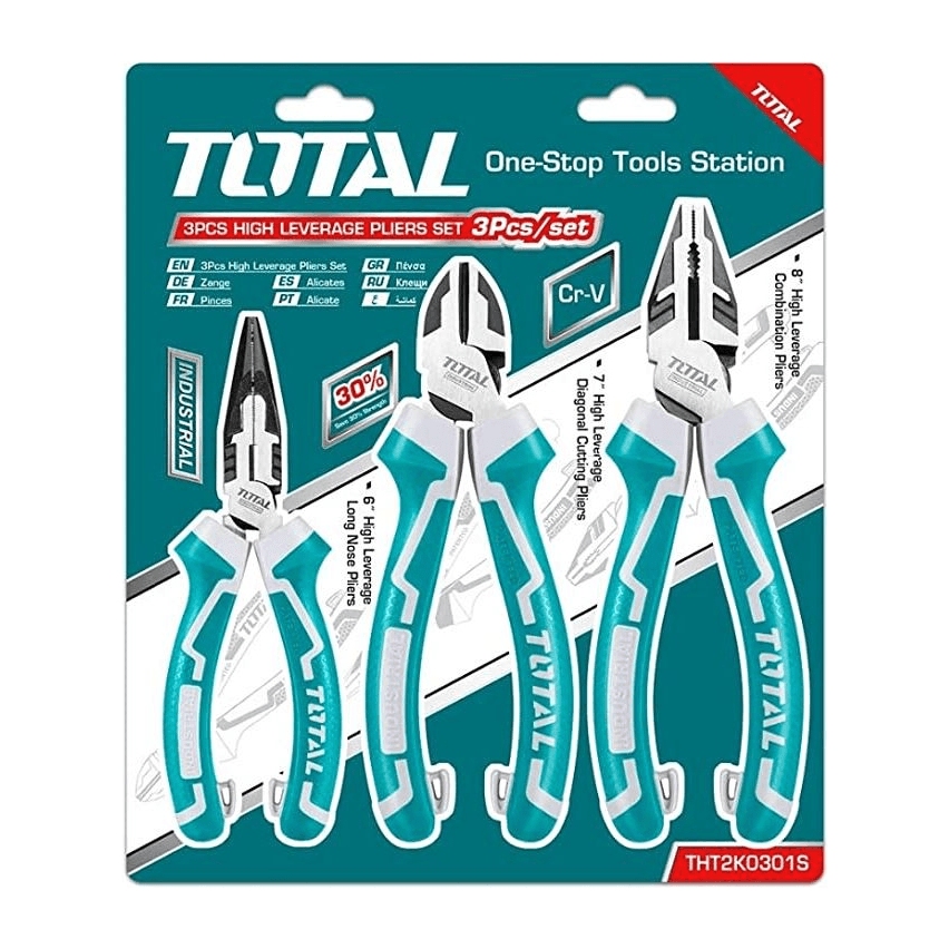 Total THT2K0301S 3pcs Hi-Leverage Pliers Set | Total by KHM Megatools Corp.