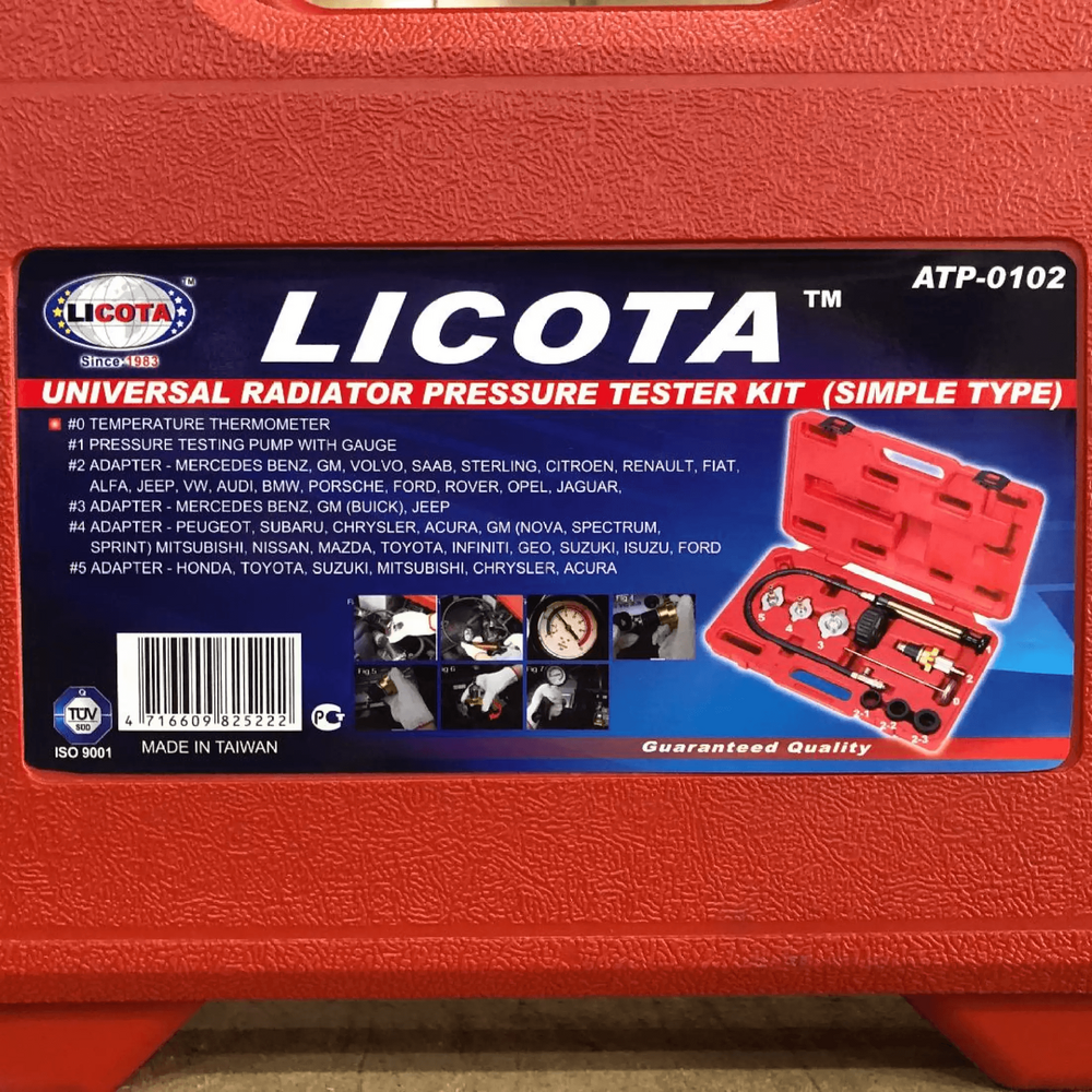 Licota ATP-0102 Universal Radiator Pressure Tester Set | Licota by KHM Megatools Corp.