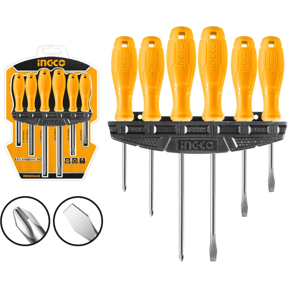 Ingco HKSD0658 6pcs Screwdriver Set - KHM Megatools Corp.