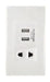 Omni WP3-WUSB/WU USB Charger Outlet and Universal Outlet in White Plate 16A (Wide Series) | Omni by KHM Megatools Corp.