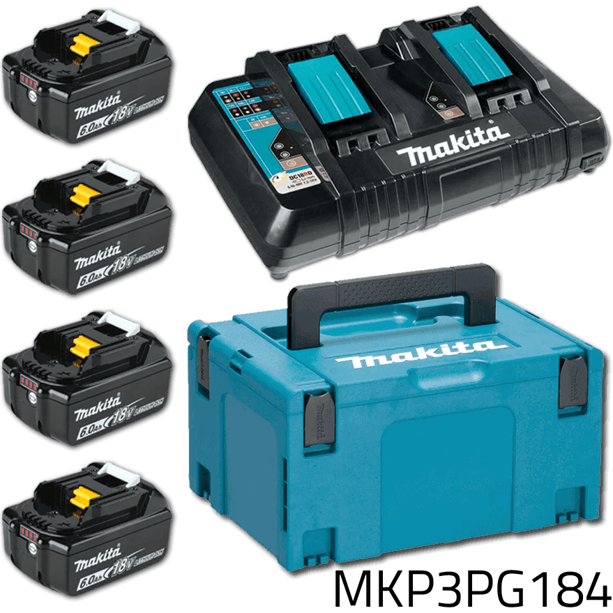 Makita MKP3PG184 18V LXT Power Source Kit / Battery & Charger Set (6.0Ah) - KHM Megatools Corp.
