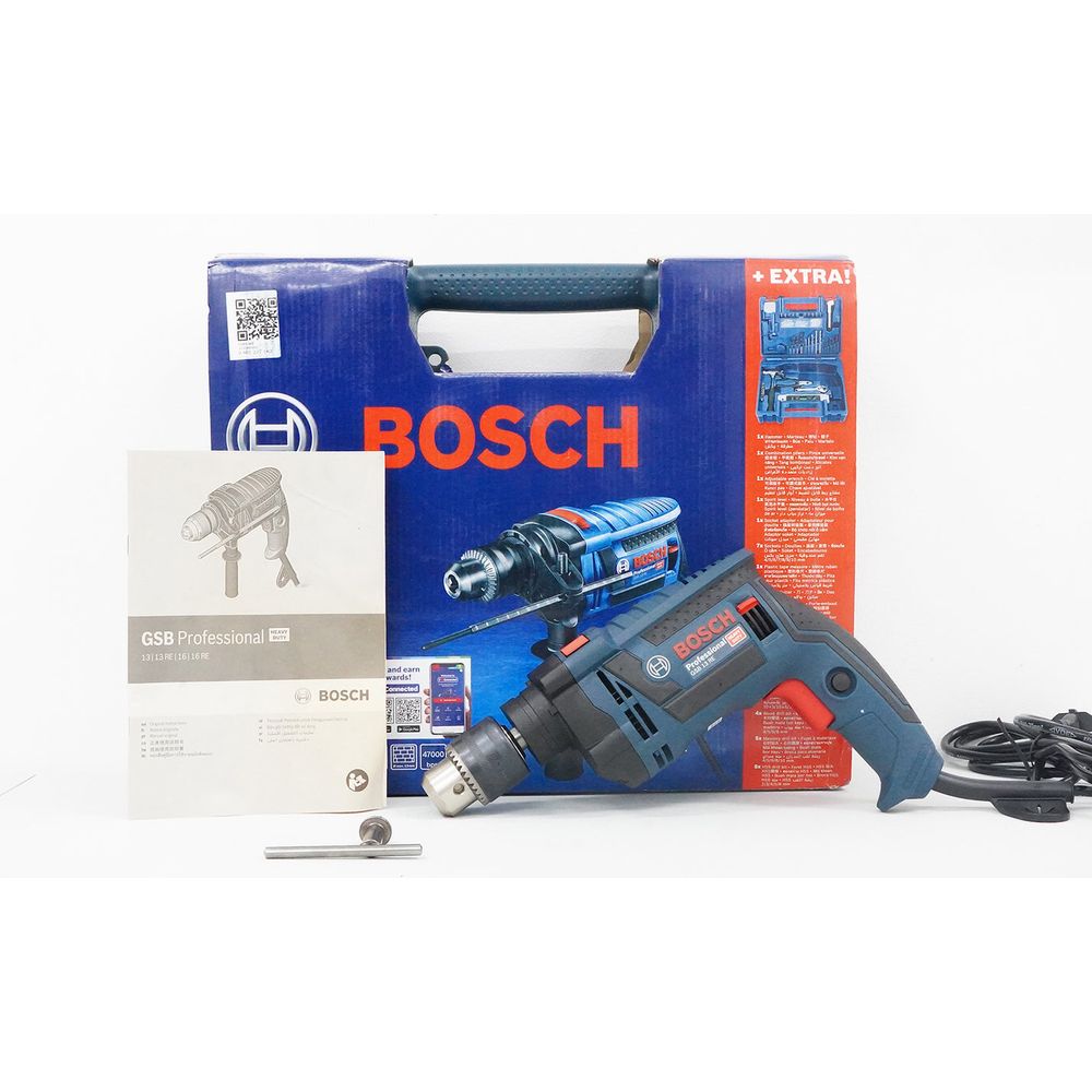 Bosch GSB 13 RE Impact Drill + Handtools with Accessories 1/2