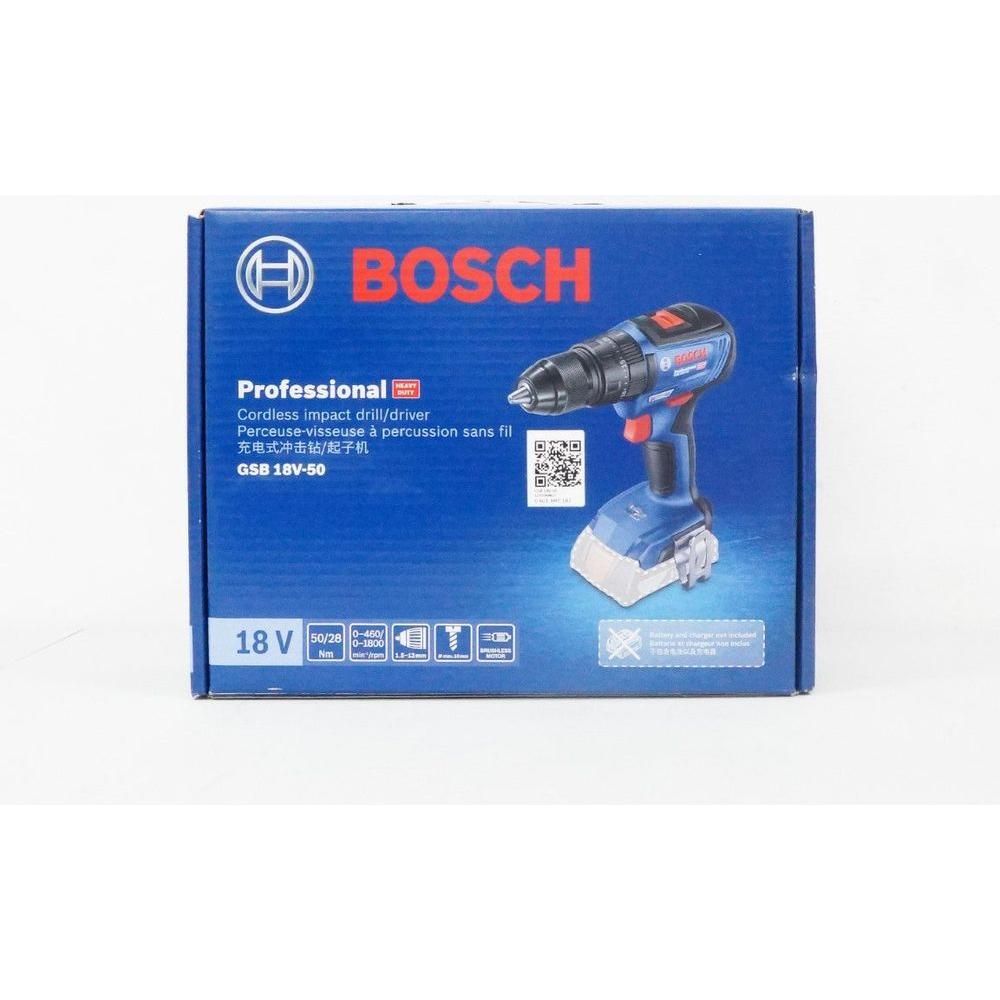Bosch GSB 18V-50 Cordless Brushless Impact Drill - Driver 1/2