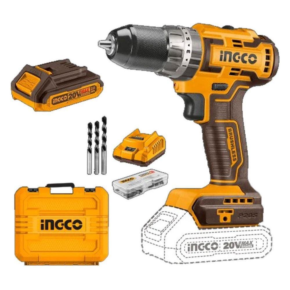 Ingco CIDLI20605 BL Li-Ion Impact Drill 20V 13mm - KHM Megatools Corp.