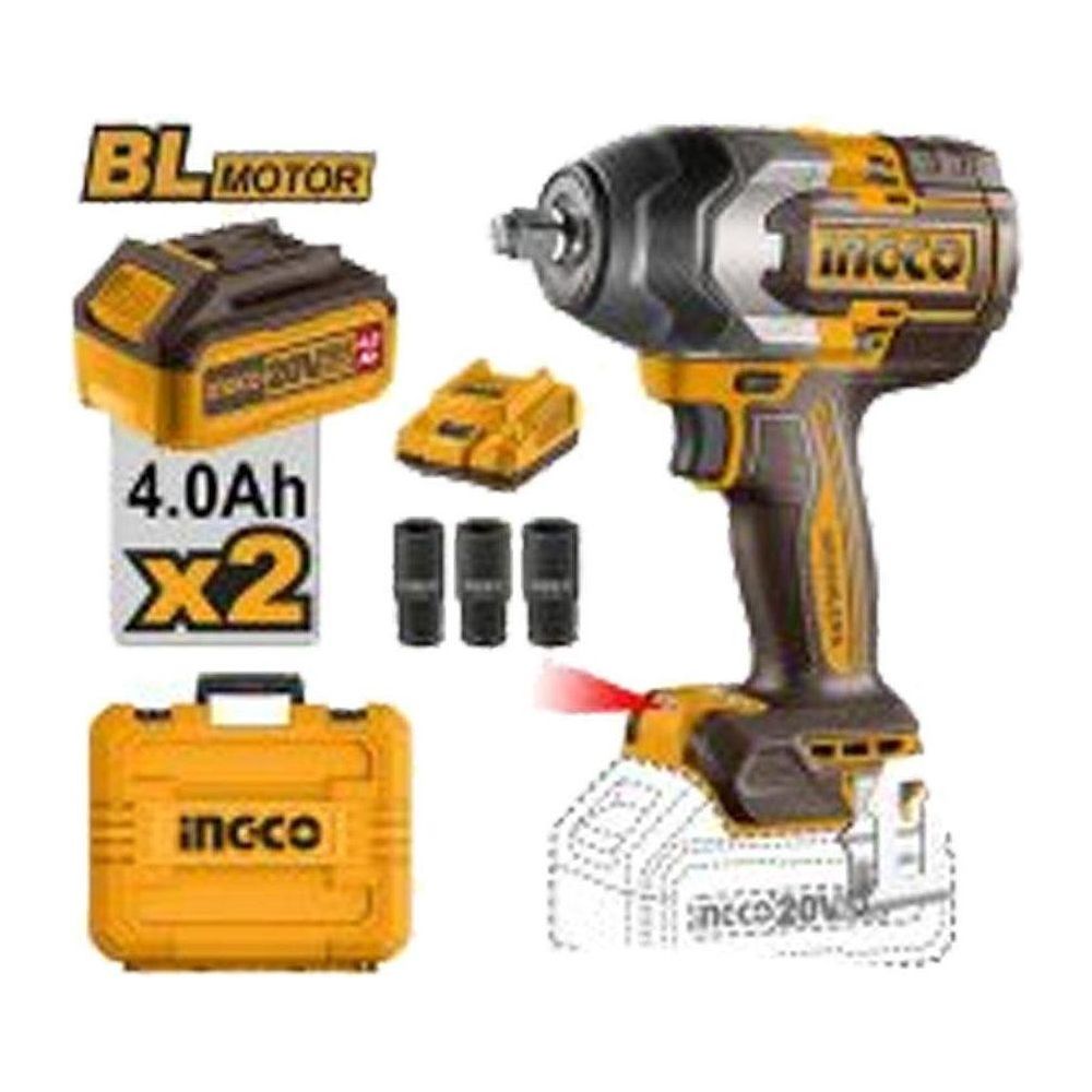 Ingco CIWLI2085 Li-Ion Impact Wrench 20V - KHM Megatools Corp.