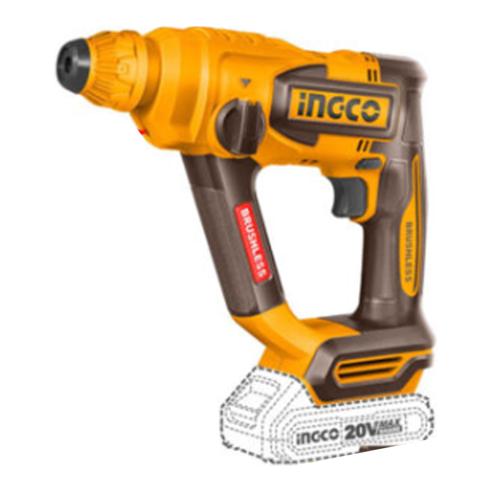 Ingco CRHLI201881 Cordless BL Li-Ion Rotary Hammer Drill 20V 2.0AH | Ingco by KHM Megatools Corp.