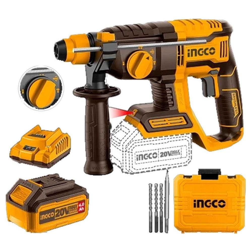 Ingco CRHLI202081 Li-Ion Rotary Hammer 20V - KHM Megatools Corp.