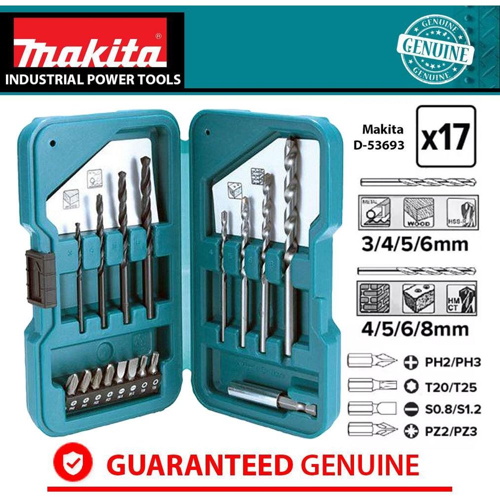 Makita D-53693 – 17pc. Multi Bit/Drill Bit Combination Set | Makita by KHM Megatools Corp.