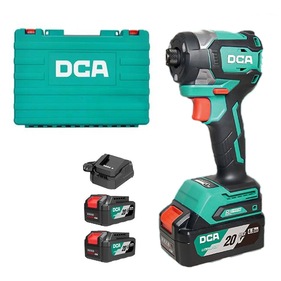 DCA ADPL208-EM Cordless Brushless Impact Driver 20V 4.0Ah