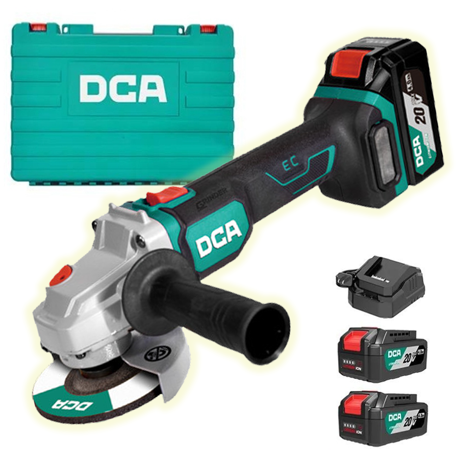 DCA ADSM06-100 EM Cordless Brushless Angle Grinder 680W 20V 4.0Ah