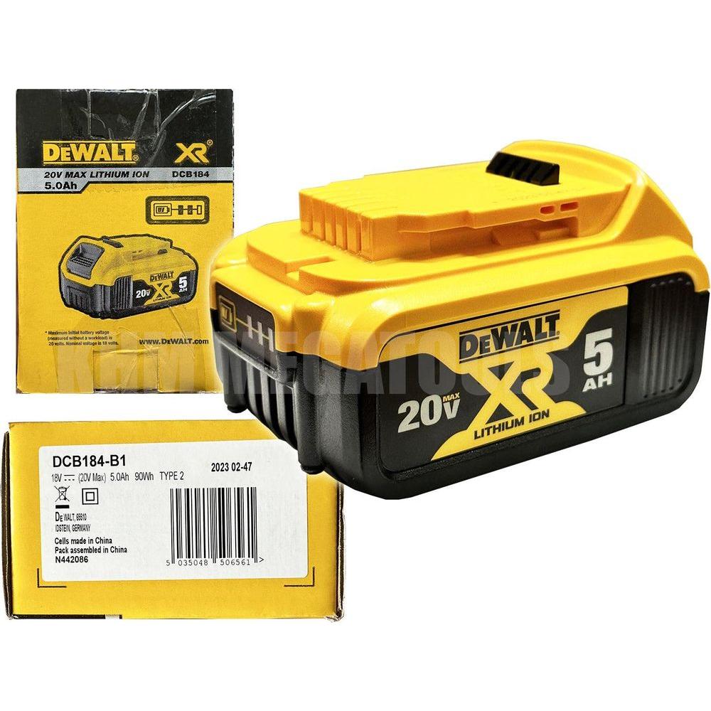 Dewalt DCB184 18V-20V Max Lithium Ion Battery (5.0Ah) - KHM Megatools Corp.