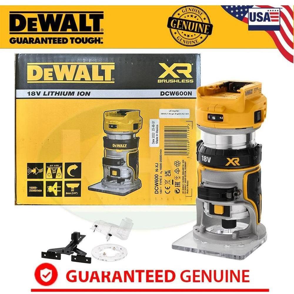 Dewalt DCW600N 18V (20V) Cordless Brushless Palm Router / Trimmer 1/4