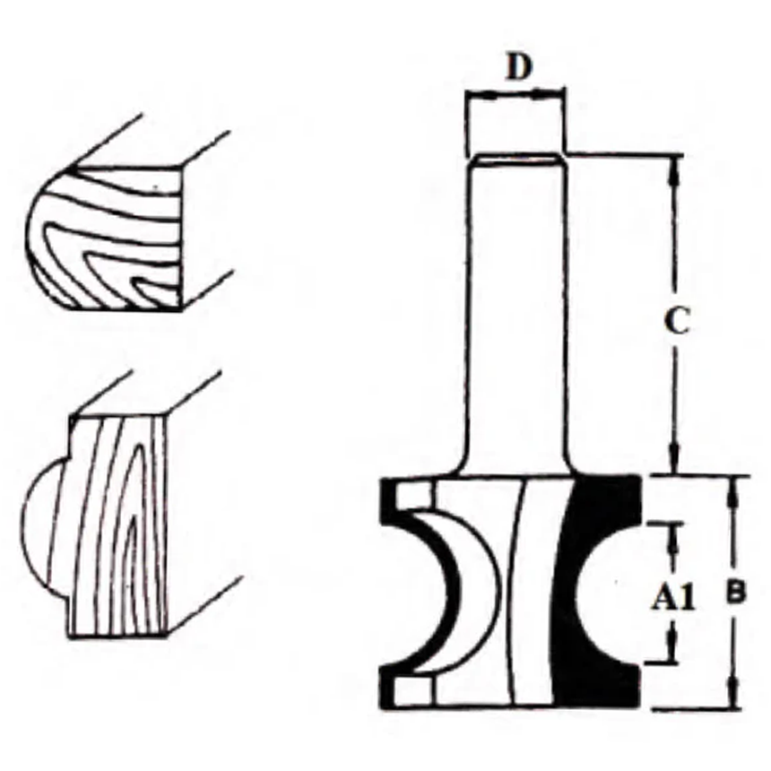 Makita TCT Half Round Router Bit | Makita by KHM Megatools Corp.