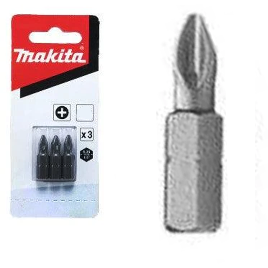 Makita 798312-0 Phillips Screw Bit set 3pcs C-Type (PH2) | Makita by KHM Megatools Corp.