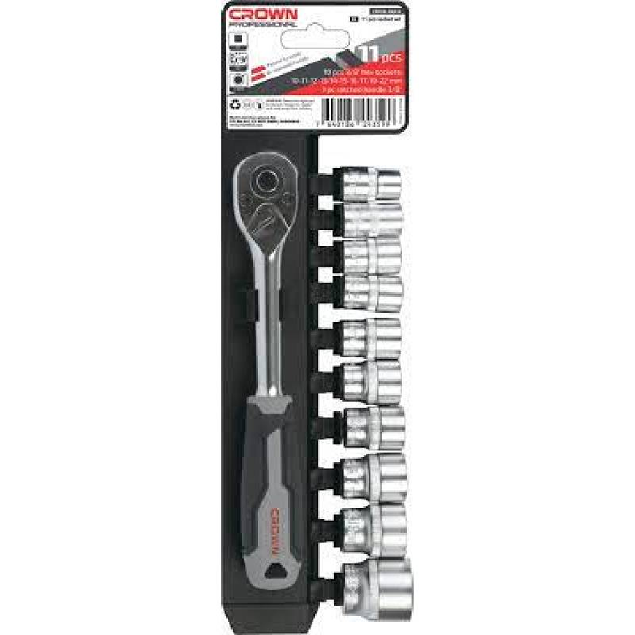 Crown CPHSW-RXA38 Socket Wrench Set 12Pcs 3/8