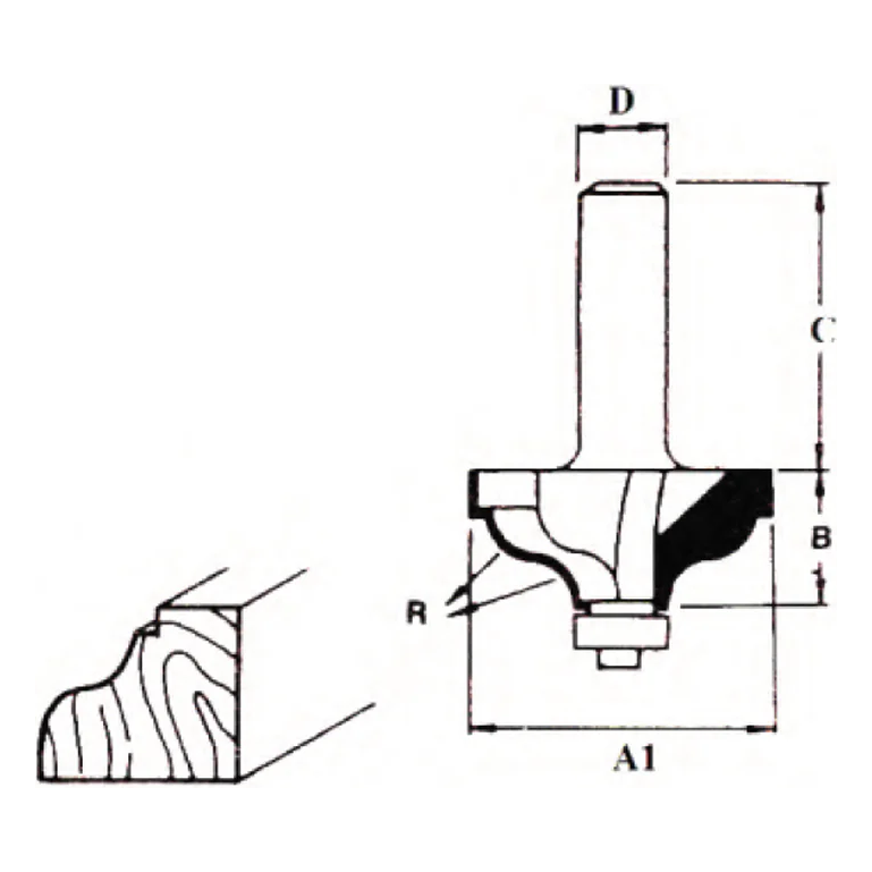 Makita TCT Ogee with Fillet Router Bit | Makita by KHM Megatools Corp.