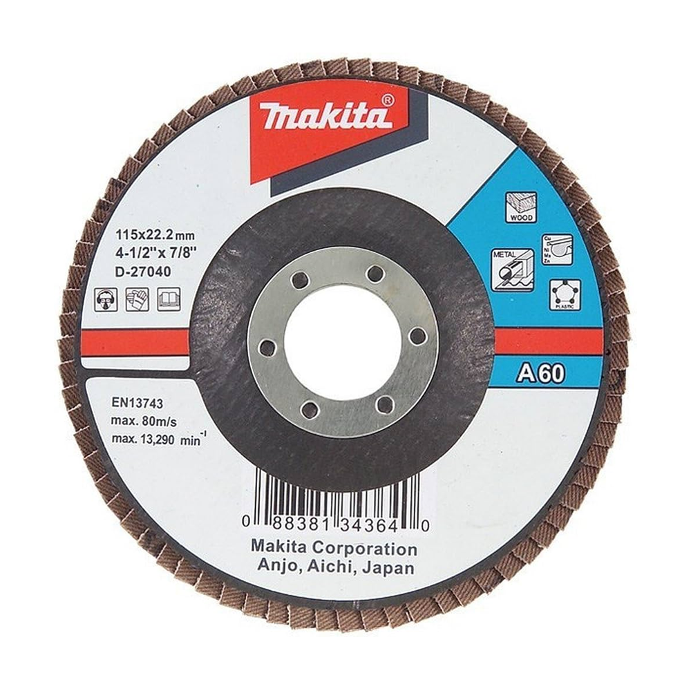 Makita D-26995 Aluminum Oxide Flap Disc (Industrial) 4