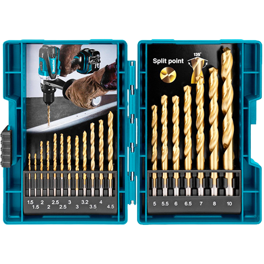 Makita D-70471 HSS-Tin Metal Impact Drill Bit Set 18Pcs | Makita by KHM Megatools Corp.