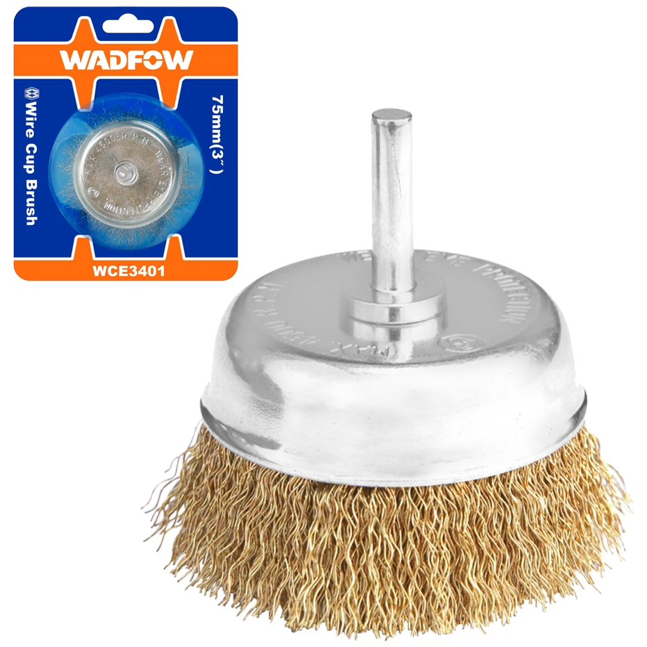 Wadfow WCE3401 Wire Cup Brush with 1/4