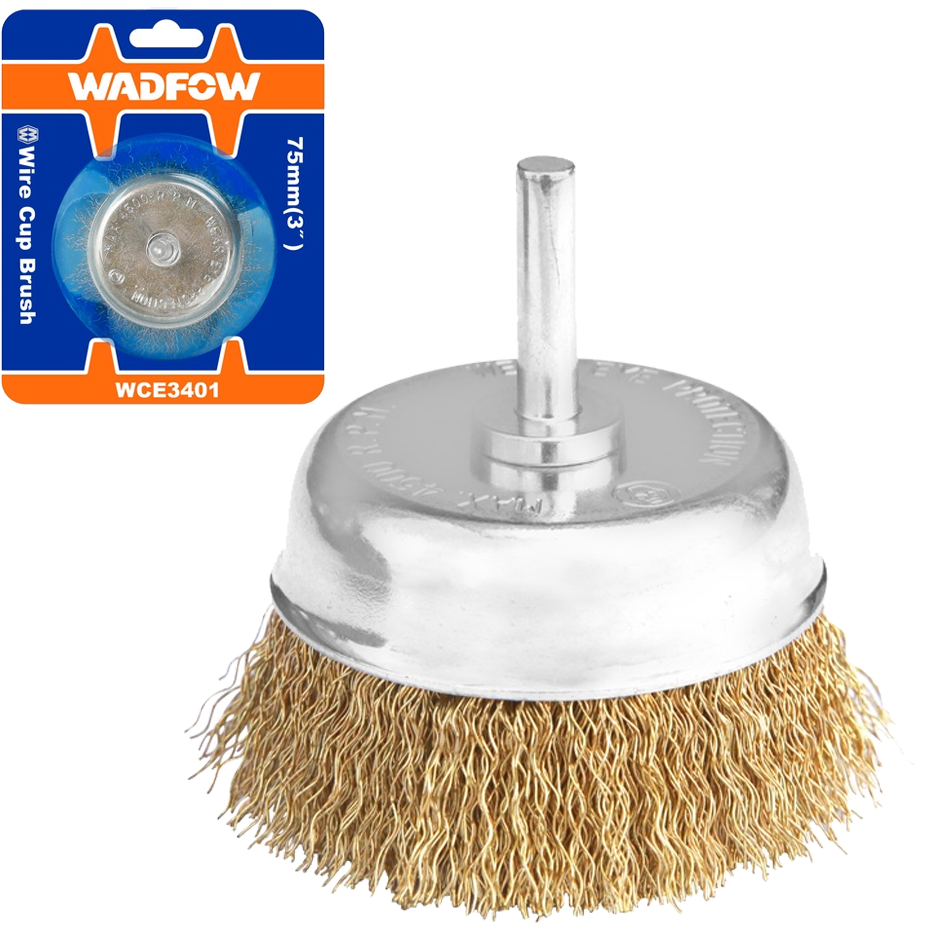 Wadfow WCE3401 Wire Cup Brush with 1/4