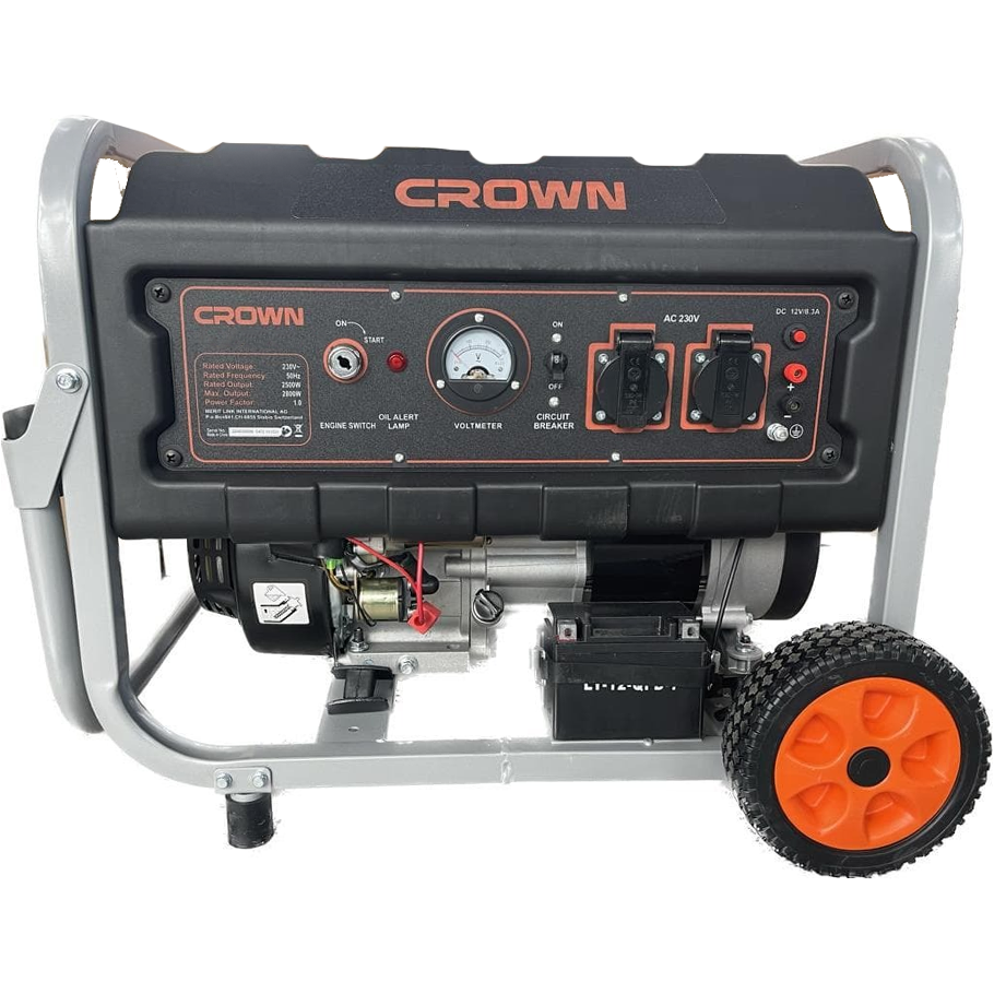 Crown CT34077WE Gasoline Generator 2800W 3.0KVA | Crown by KHM Megatools Corp.