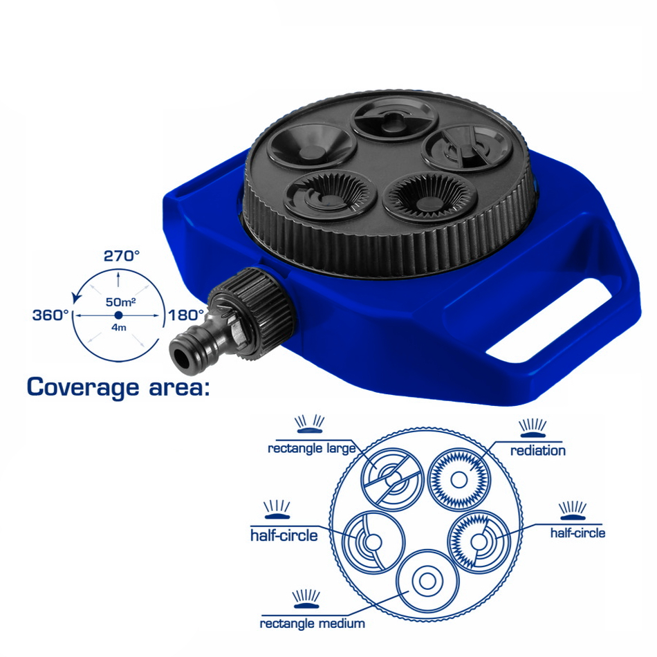 Wadfow WHPS3061 5in1 Turret Sprinkler | Wadfow by KHM Megatools Corp.