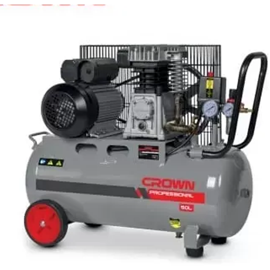 Crown CT36030 Air Compressor Belt-Driven 8Bar 50L | Crown by KHM Megatools Corp.