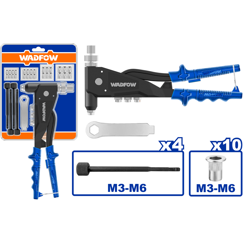 Wadfow WHR5710 Rivet Nut Gun Kit | Wadfow by KHM Megatools Corp.