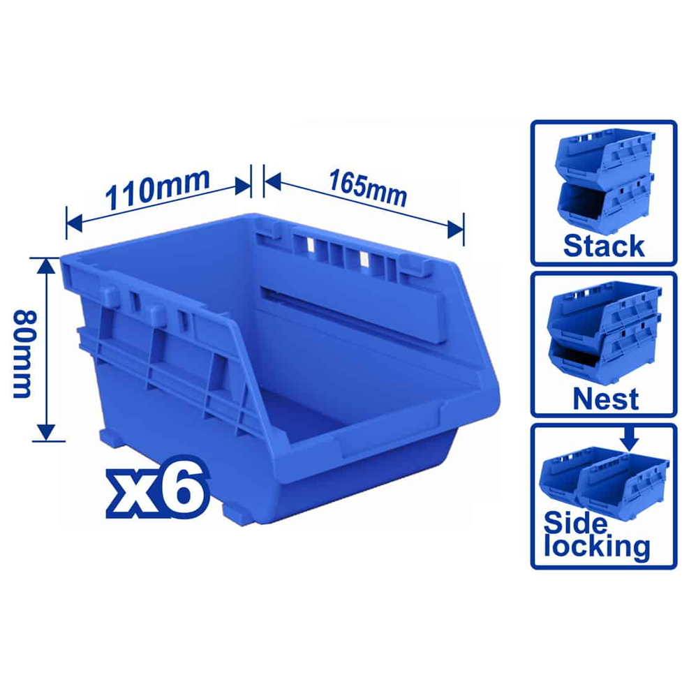 Wadfow WTB8336 Storage Bins Set 6Pcs | Wadfow by KHM Megatools Corp.
