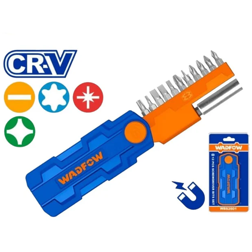 Wadfow WBS2601 Screwdriver Bit Set 12Pcs | Wadfow by KHM Megatools Corp.