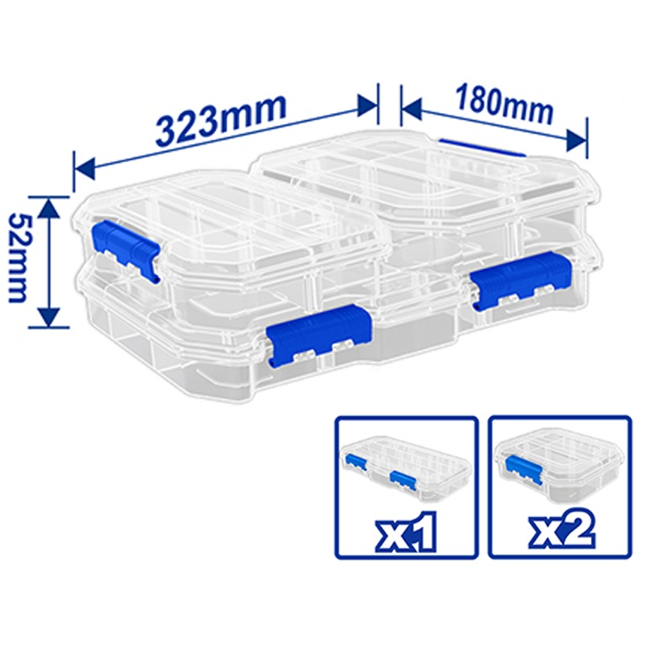 Wadfow WTB8343 Transparent Organizer Set 3Pcs | Wadfow by KHM Megatools Corp.