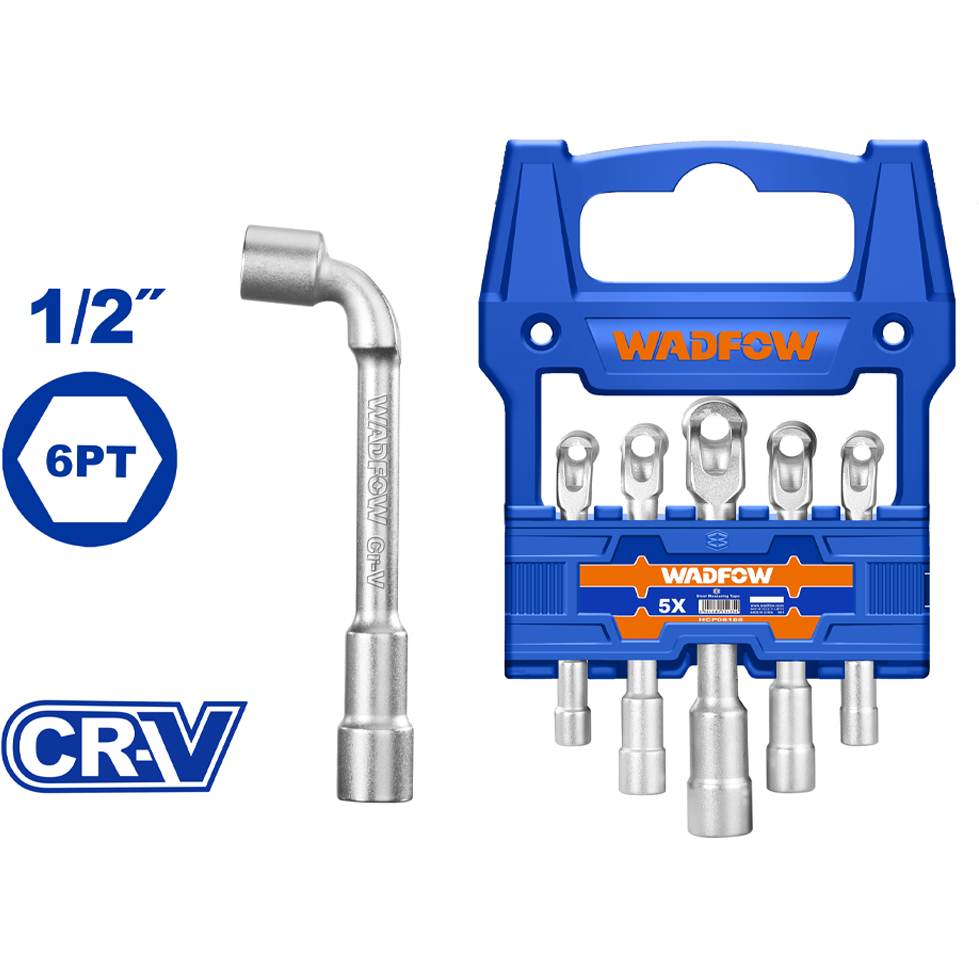 Wadfow WTH4205 L-Angled Socket Wrench 5Pcs Set | Wadfow by KHM Megatools Corp.