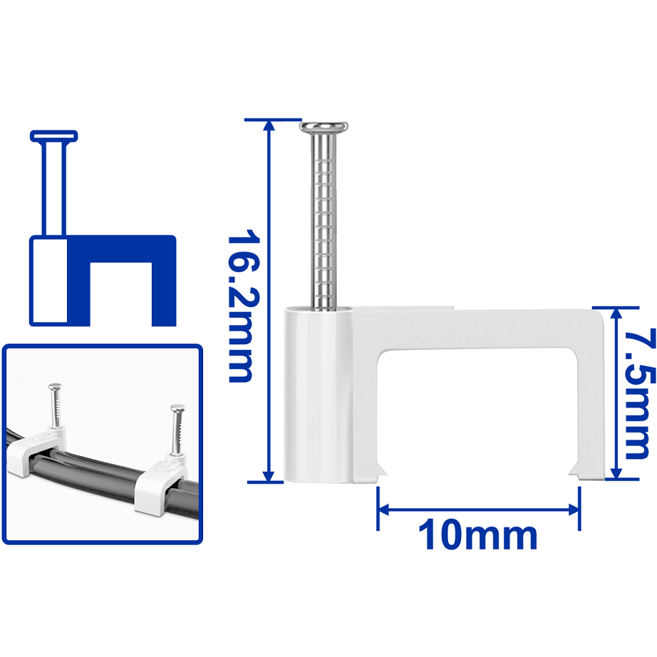 Wadfow Cable Clips (Square) | Wadfow by KHM Megatools Corp.